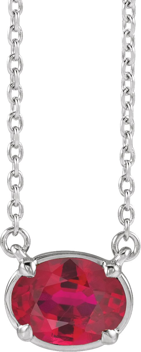 Claw-Prong Solitaire Bezel-Style Necklace