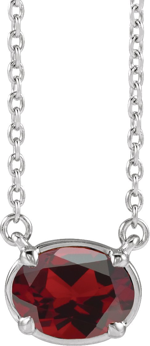 Claw-Prong Solitaire Bezel-Style Necklace