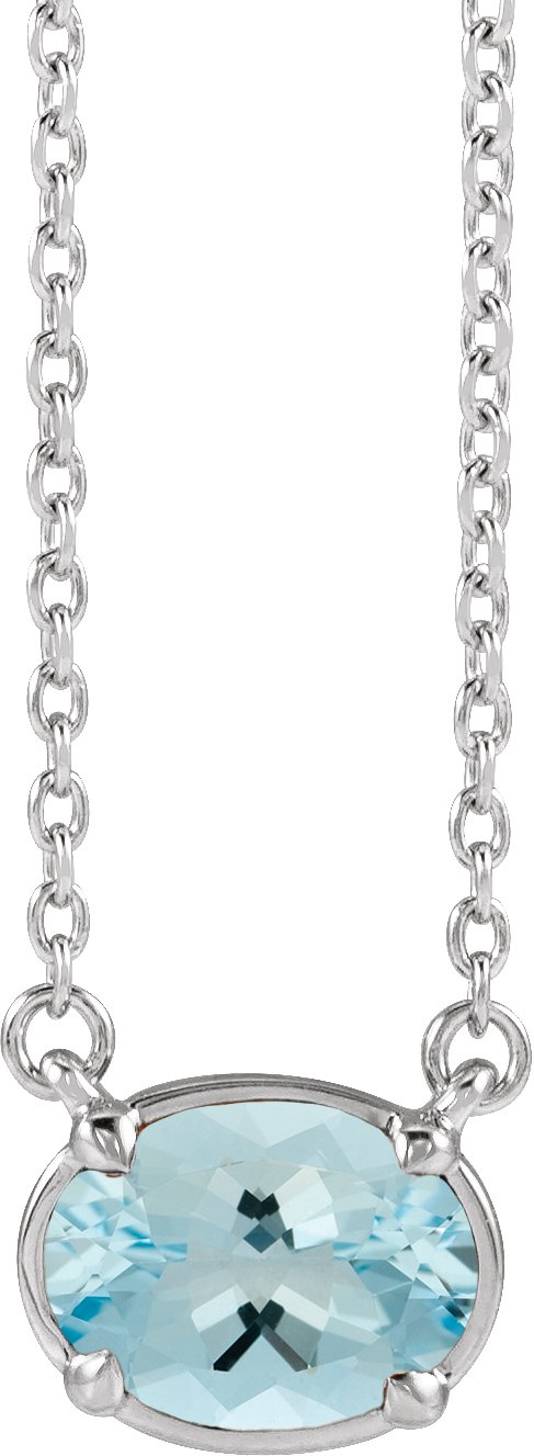Claw-Prong Solitaire Bezel-Style Necklace