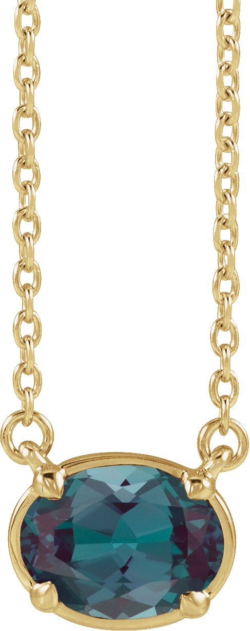 Claw-Prong Solitaire Bezel-Style Necklace