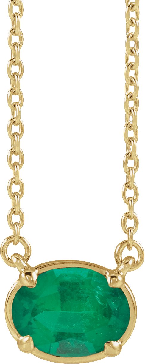 Claw-Prong Solitaire Bezel-Style Necklace
