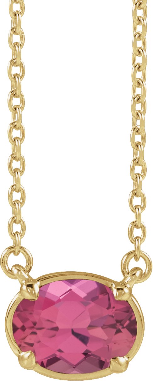 Claw-Prong Solitaire Bezel-Style Necklace