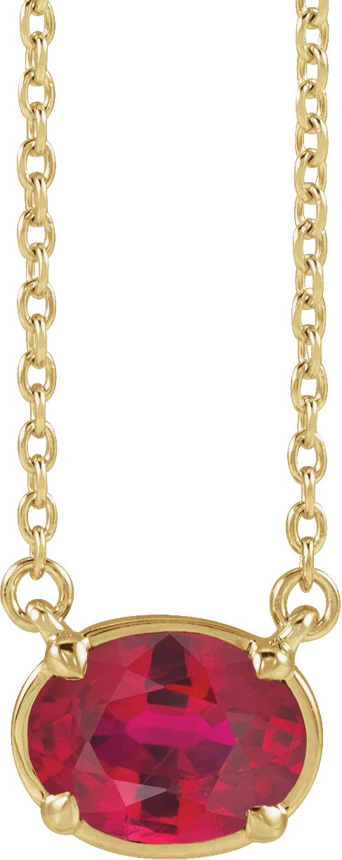 Claw-Prong Solitaire Bezel-Style Necklace