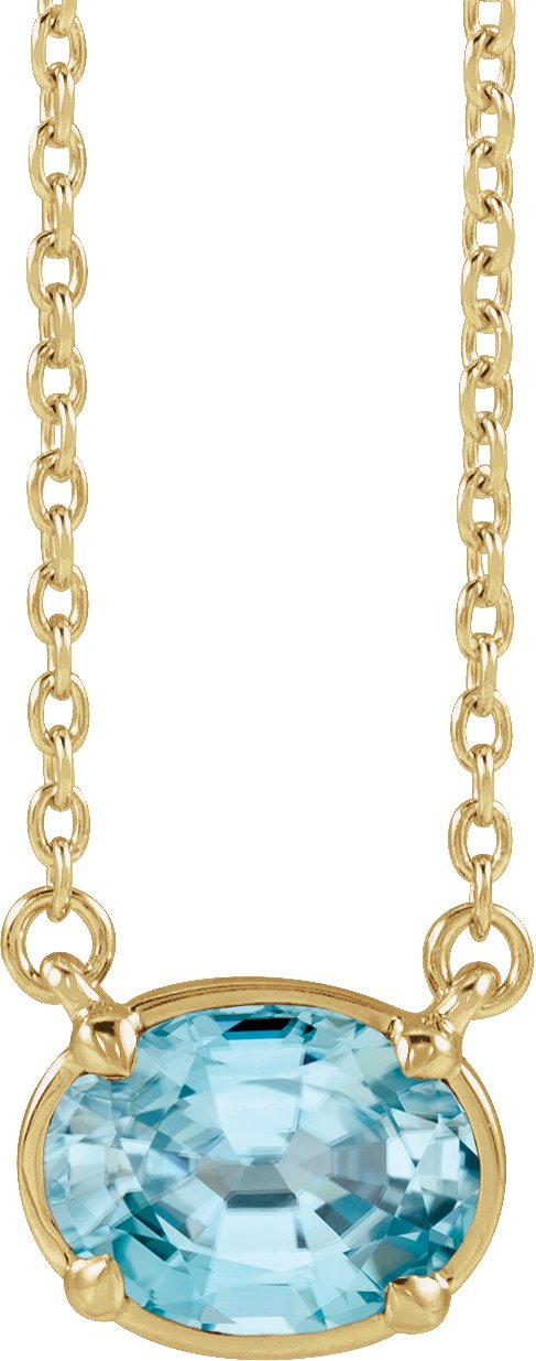 Claw-Prong Solitaire Bezel-Style Necklace