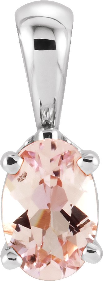 14K White Morganite Pendant Ref. 9575952