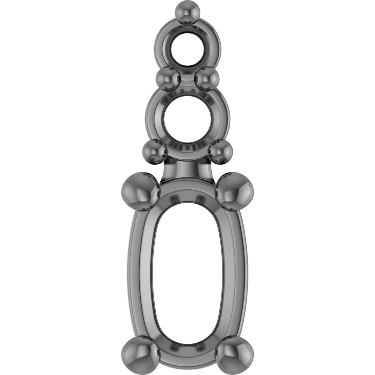 10x8 mm Elongated Cushion Pendant Mounting