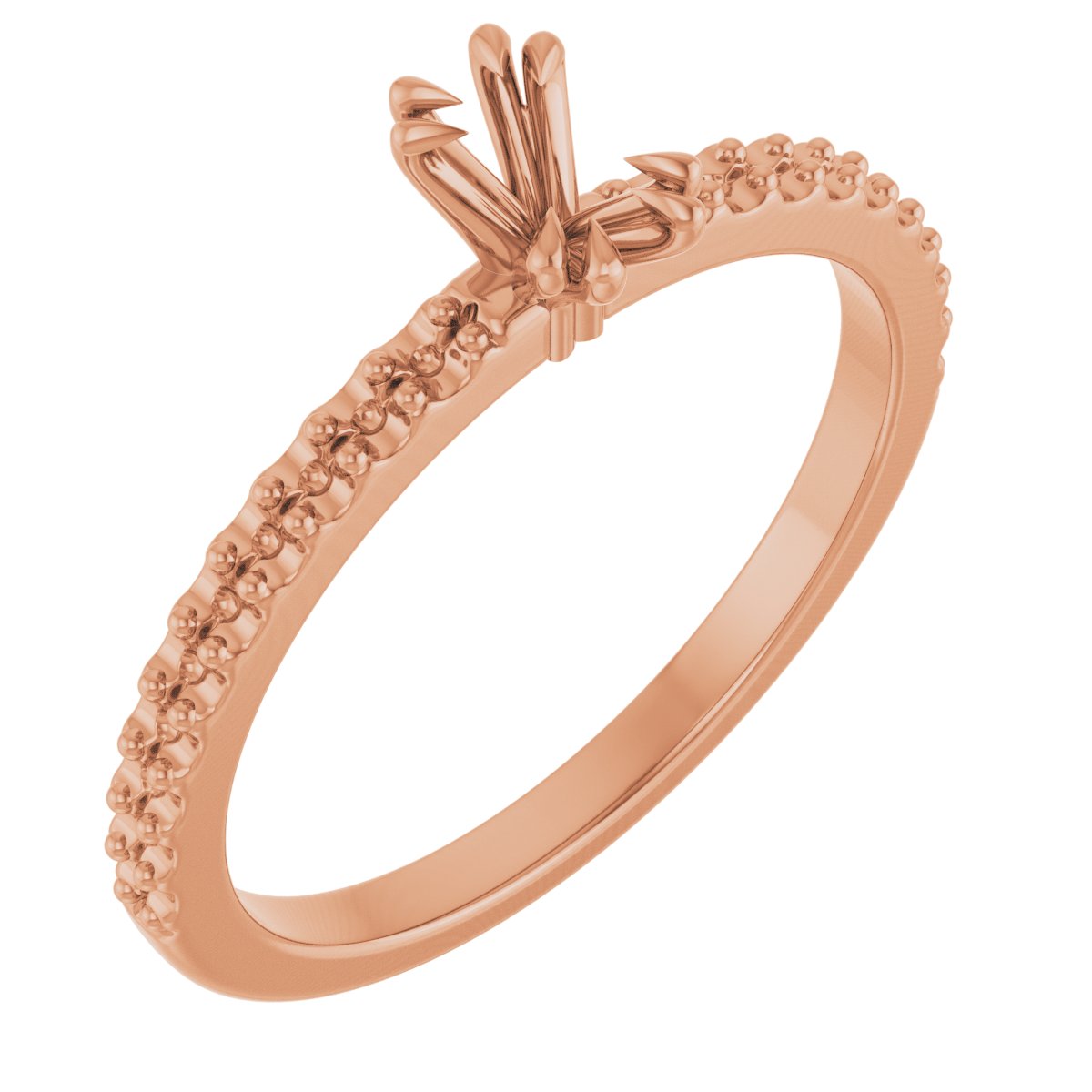 Double Claw-Prong Engagement Ring