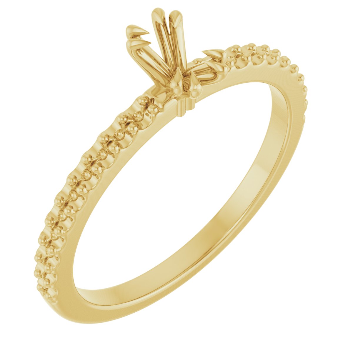 Double Claw-Prong Engagement Ring