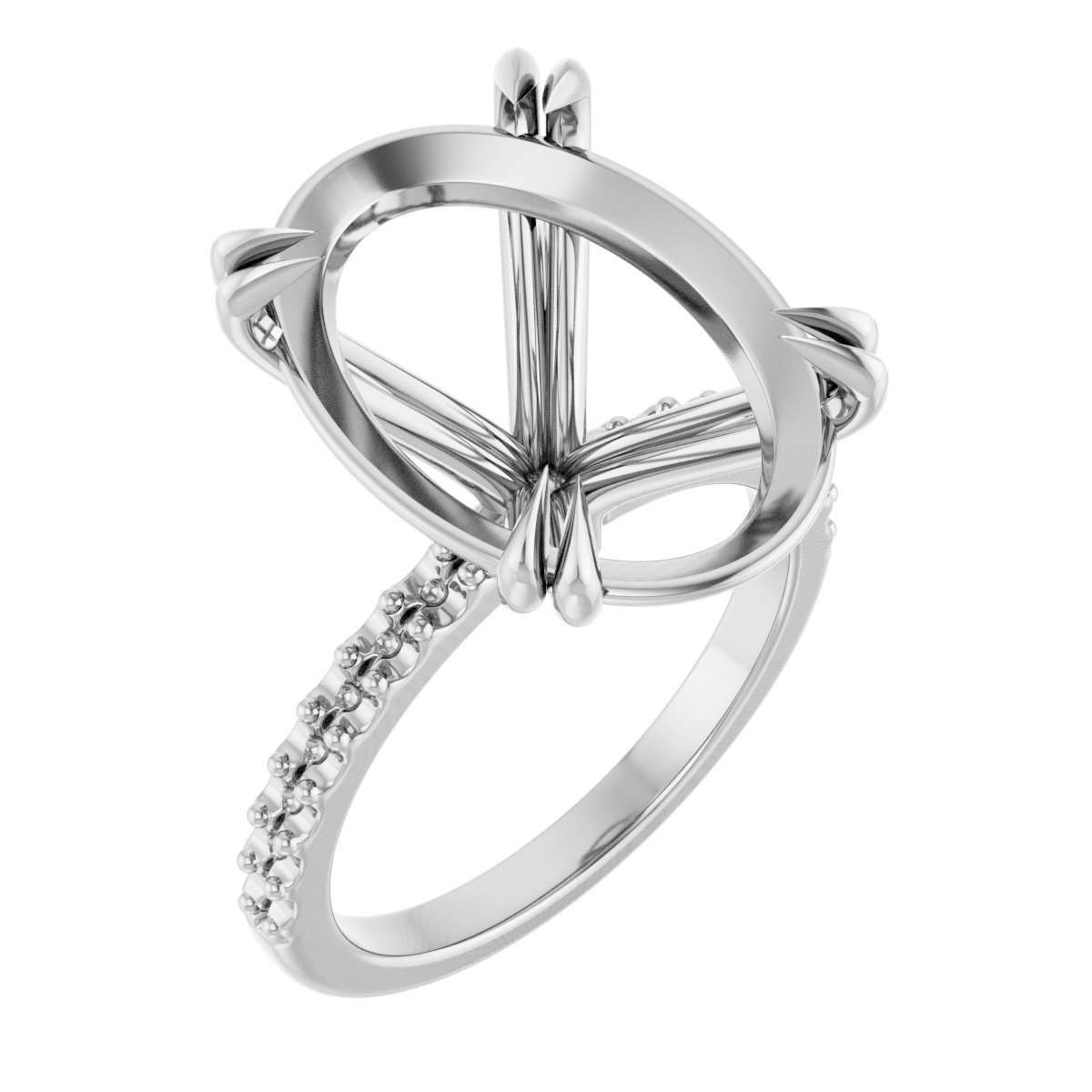 Double Claw-Prong Engagement Ring