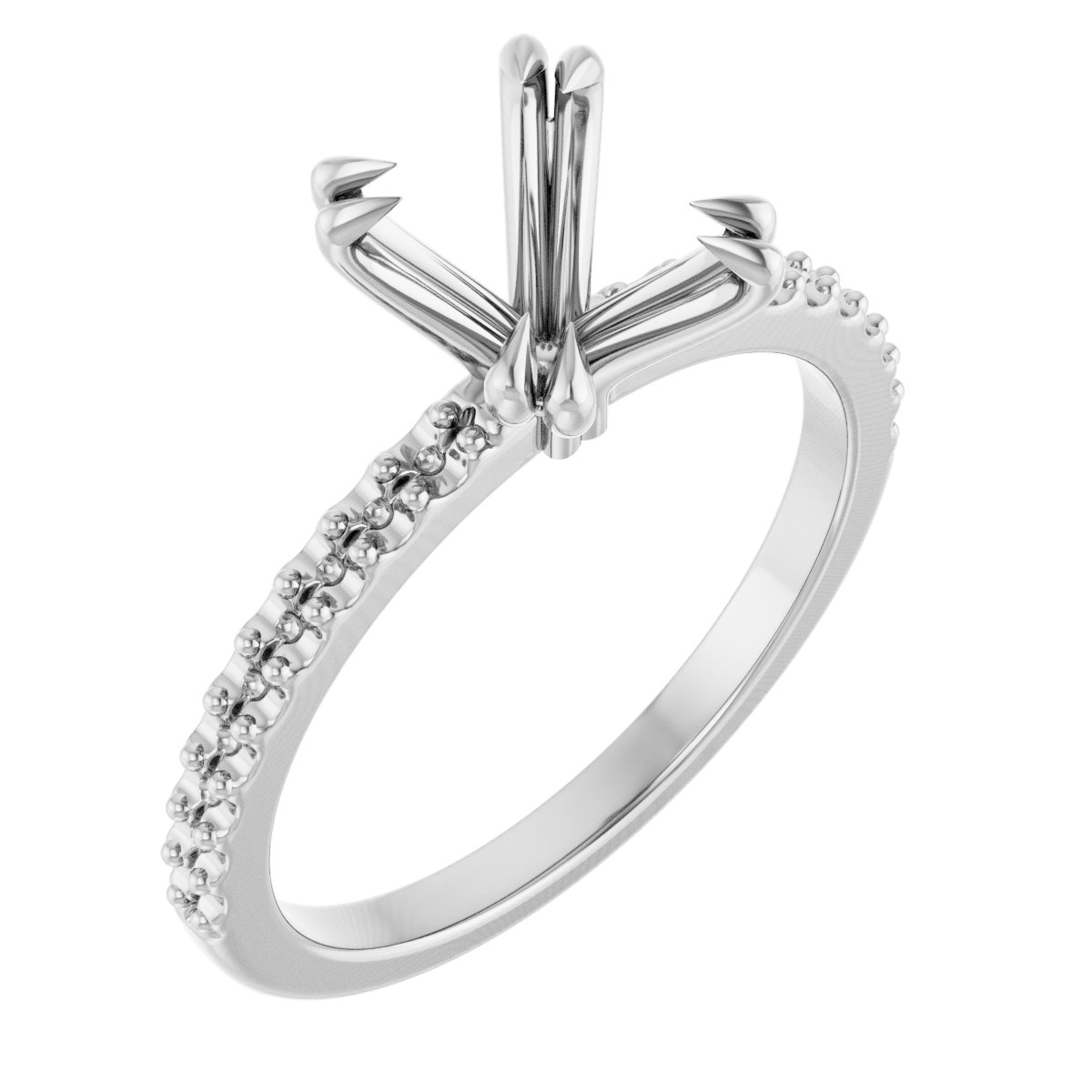 Double Claw-Prong Engagement Ring