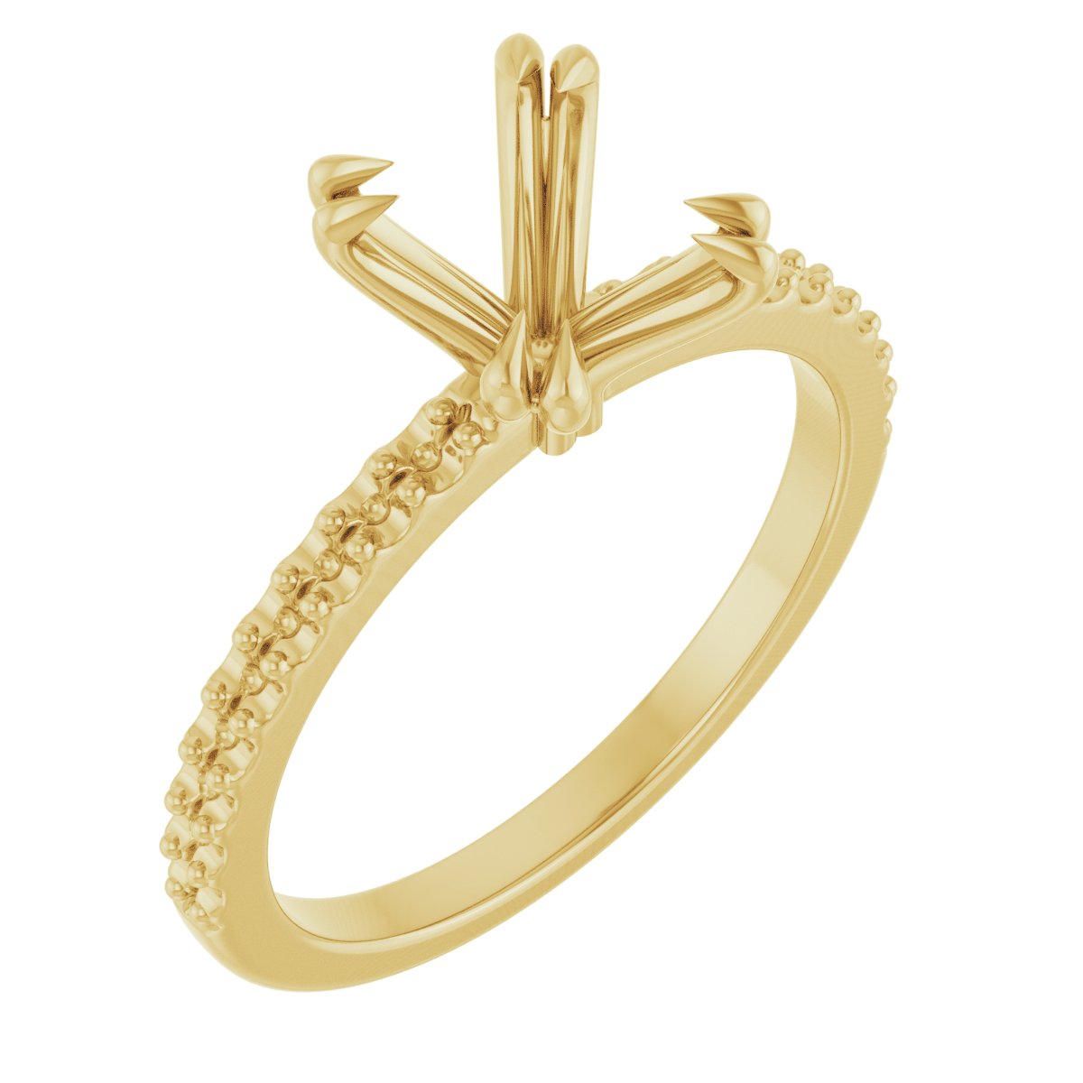 Double Claw-Prong Engagement Ring