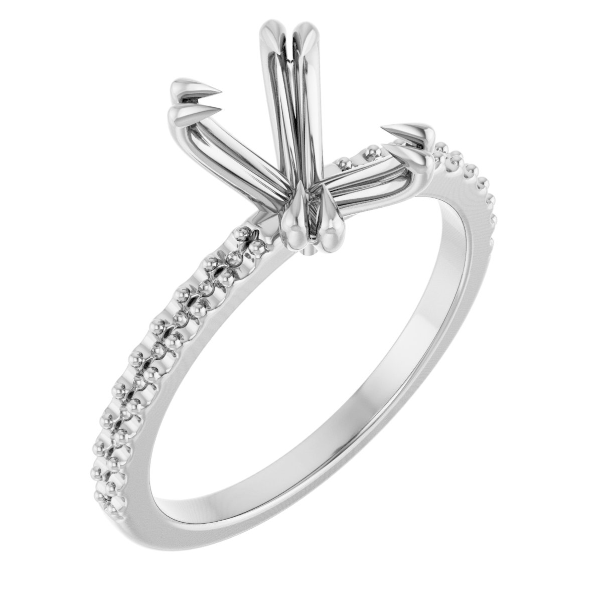 Double Claw-Prong Engagement Ring