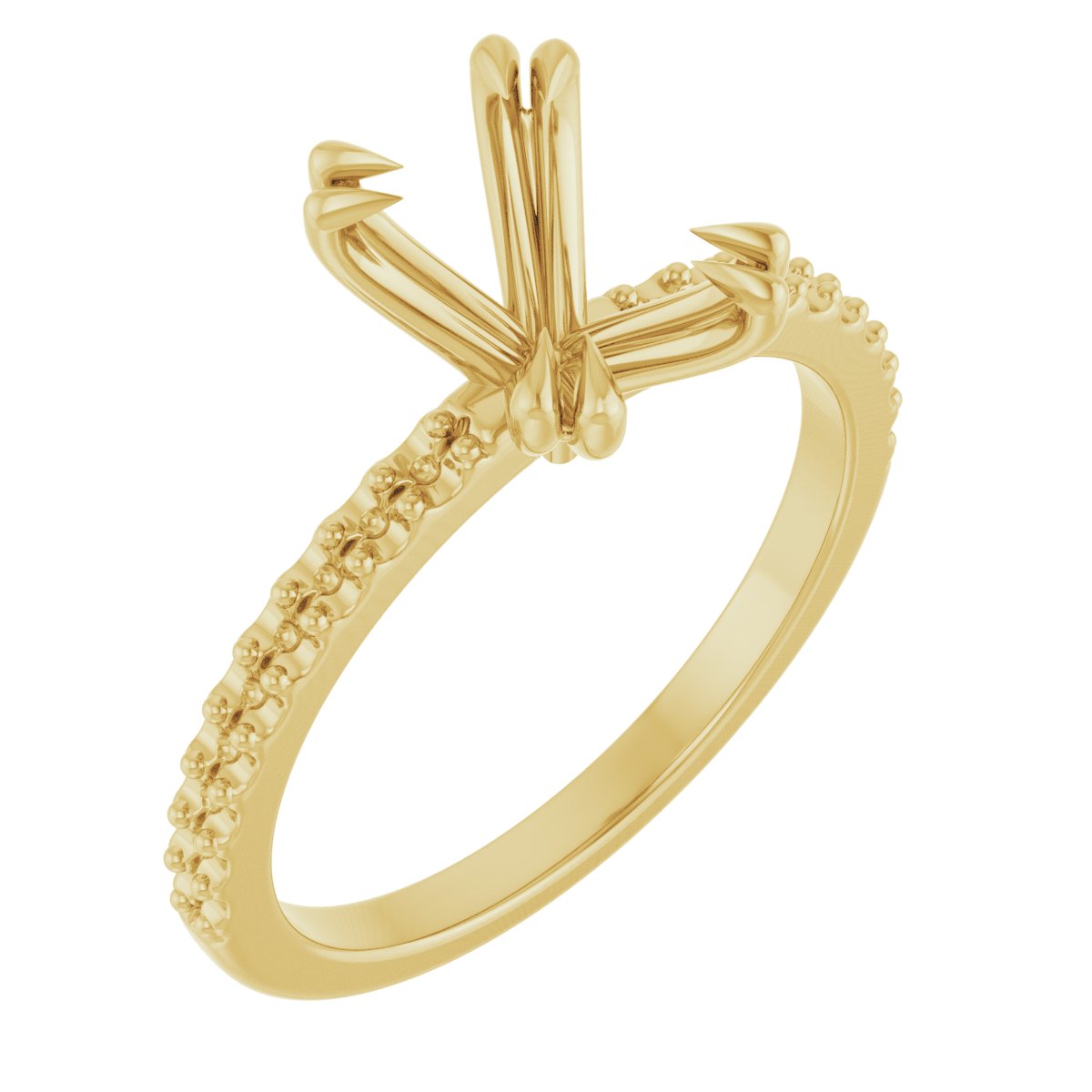 Double Claw-Prong Engagement Ring