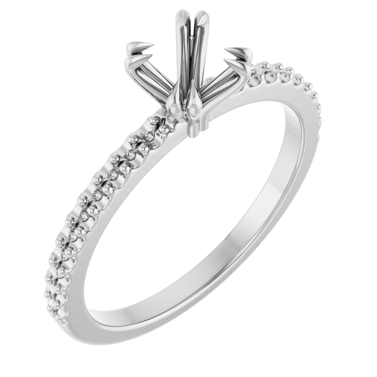 Double Claw-Prong Engagement Ring
