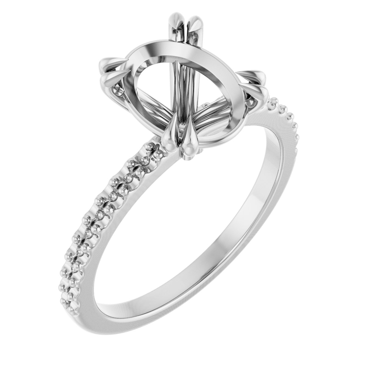 Double Claw-Prong Engagement Ring