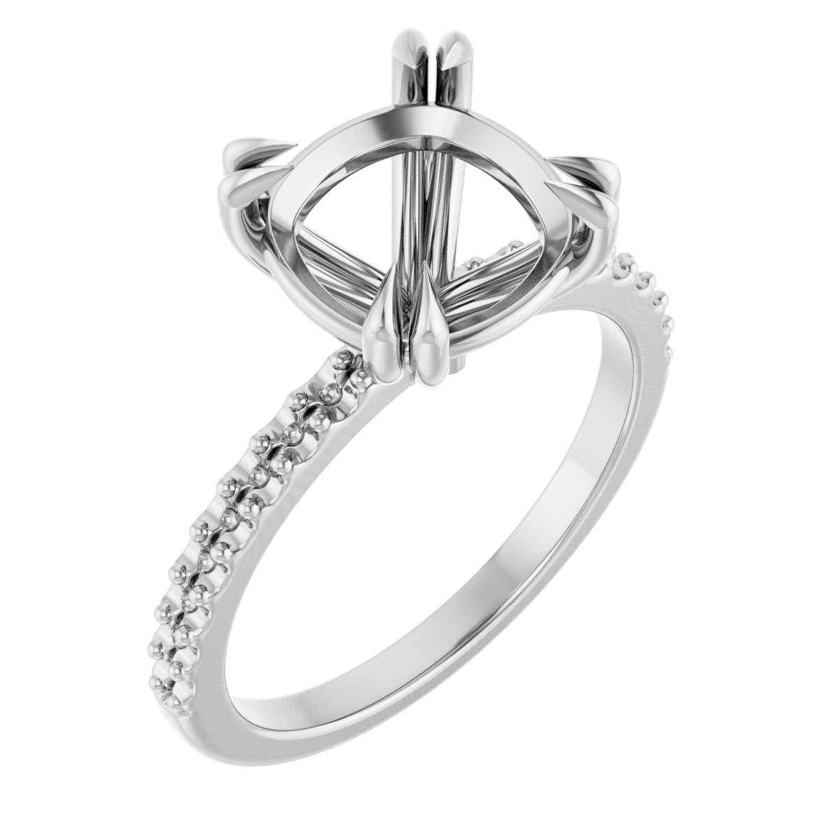Double Claw-Prong Engagement Ring
