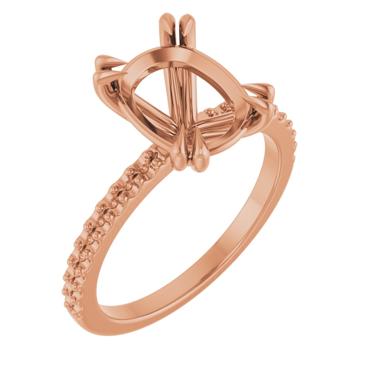 Double Claw-Prong Engagement Ring
