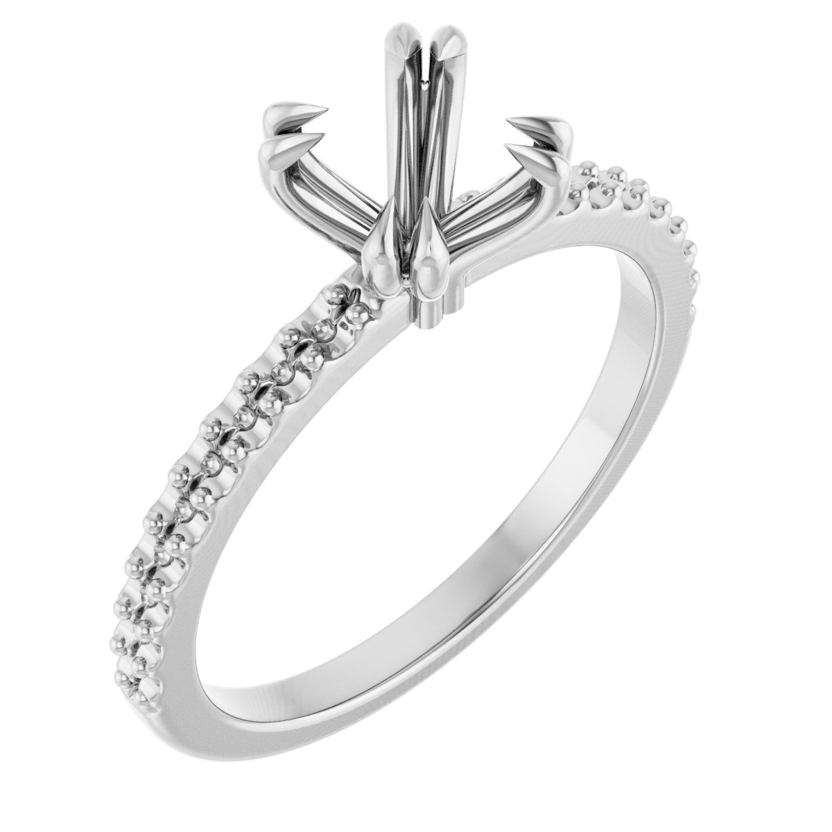 Double Claw-Prong Engagement Ring