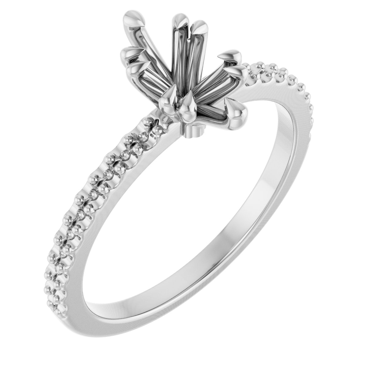 Double Claw-Prong Engagement Ring