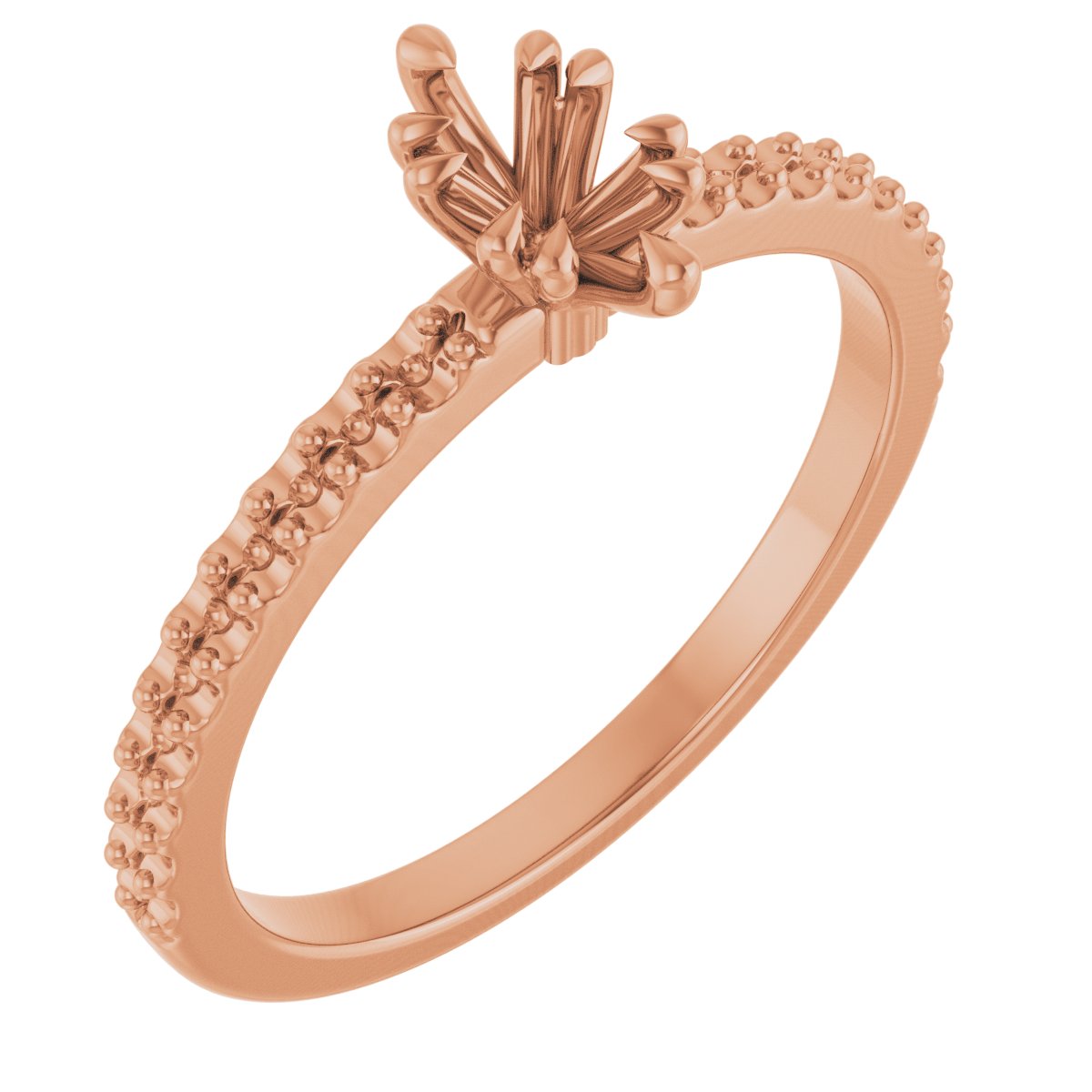 Double Claw-Prong Engagement Ring