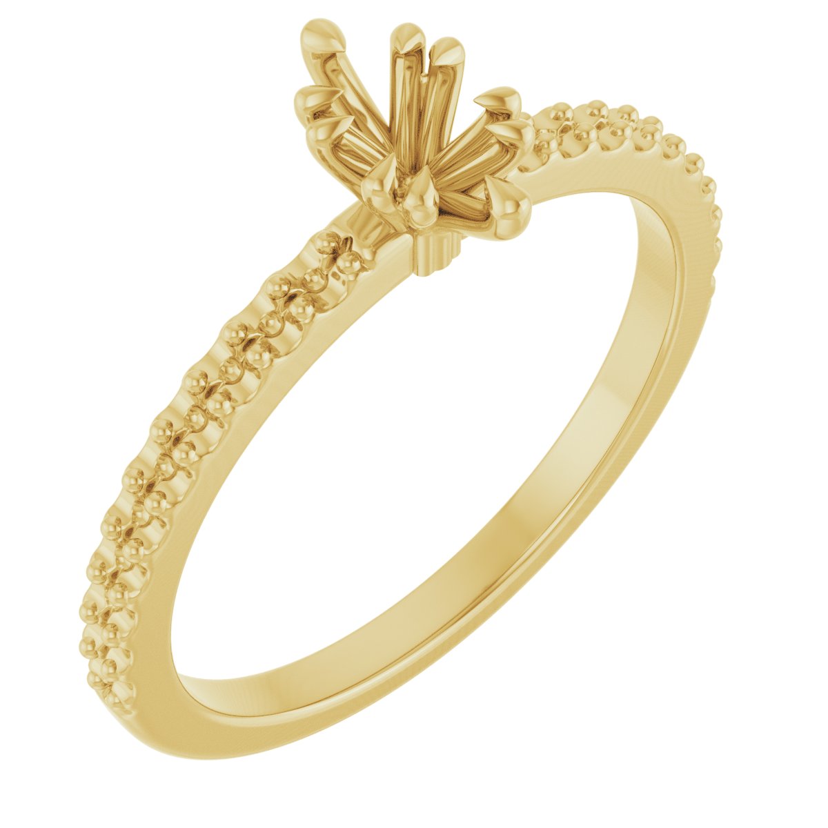 Double Claw-Prong Engagement Ring