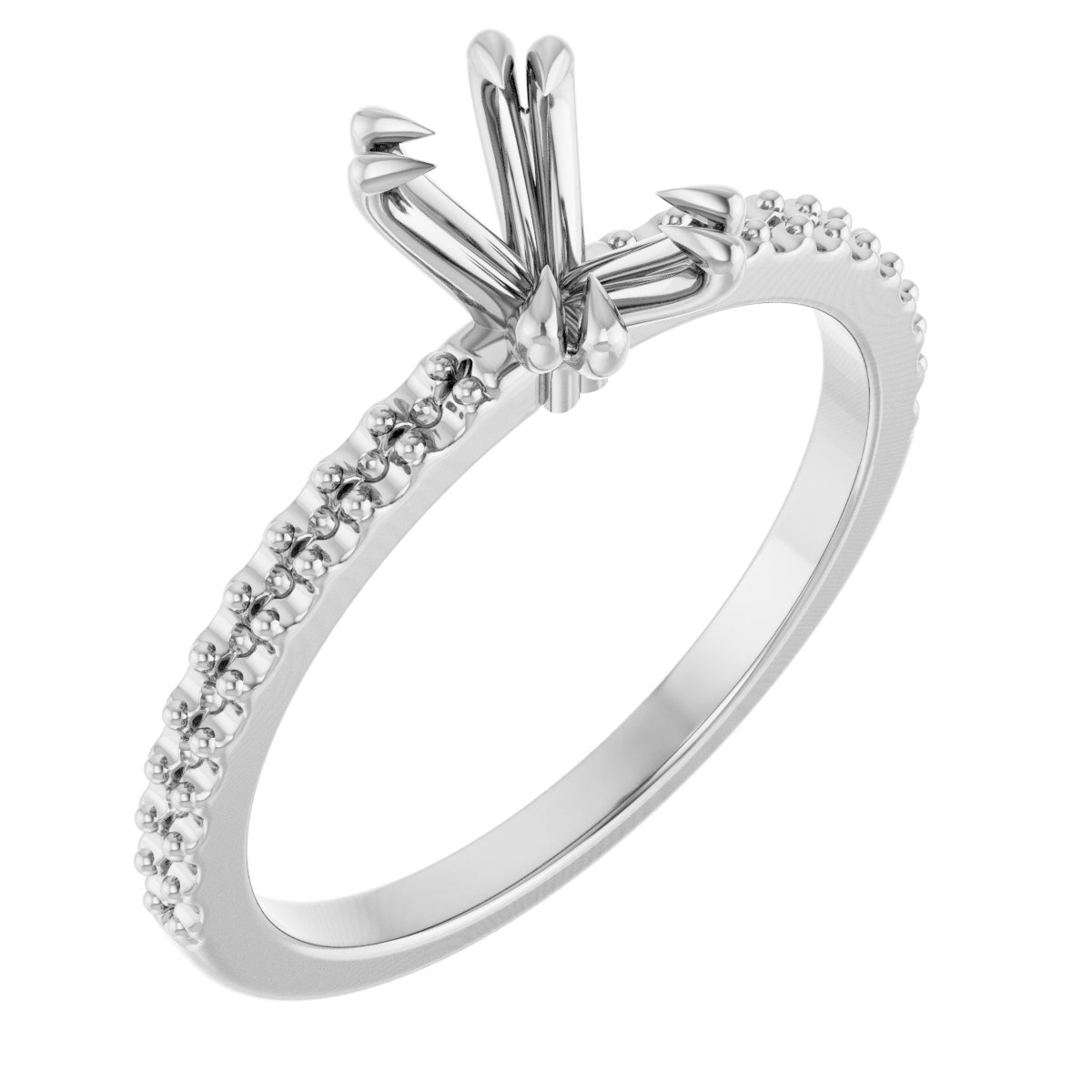 Double Claw-Prong Engagement Ring