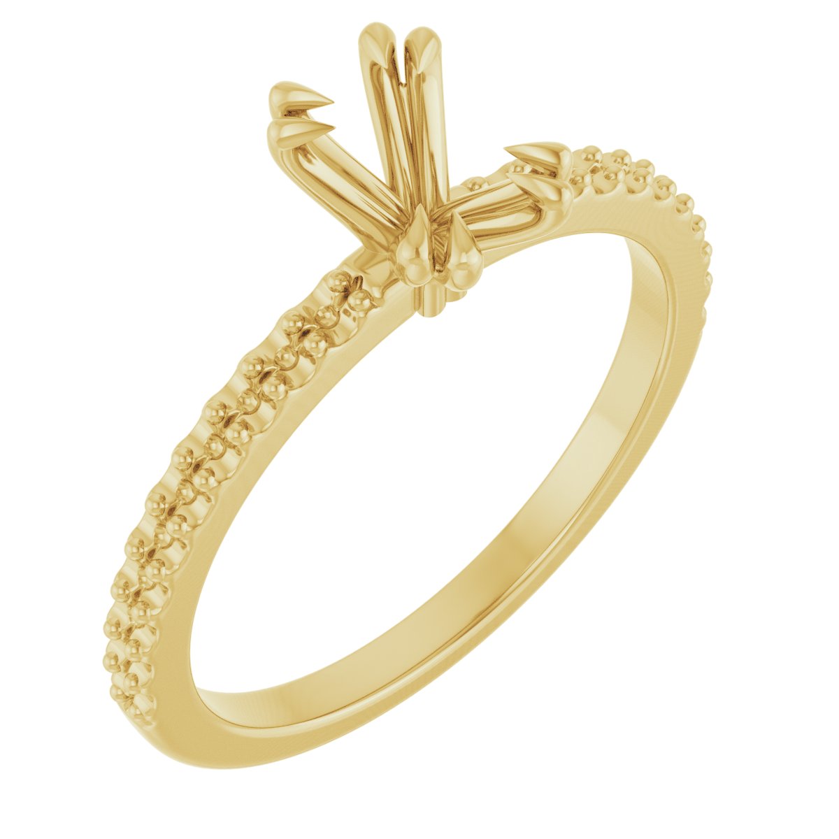 Double Claw-Prong Engagement Ring