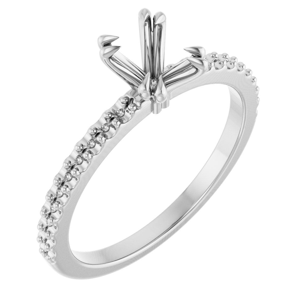 Double Claw-Prong Engagement Ring