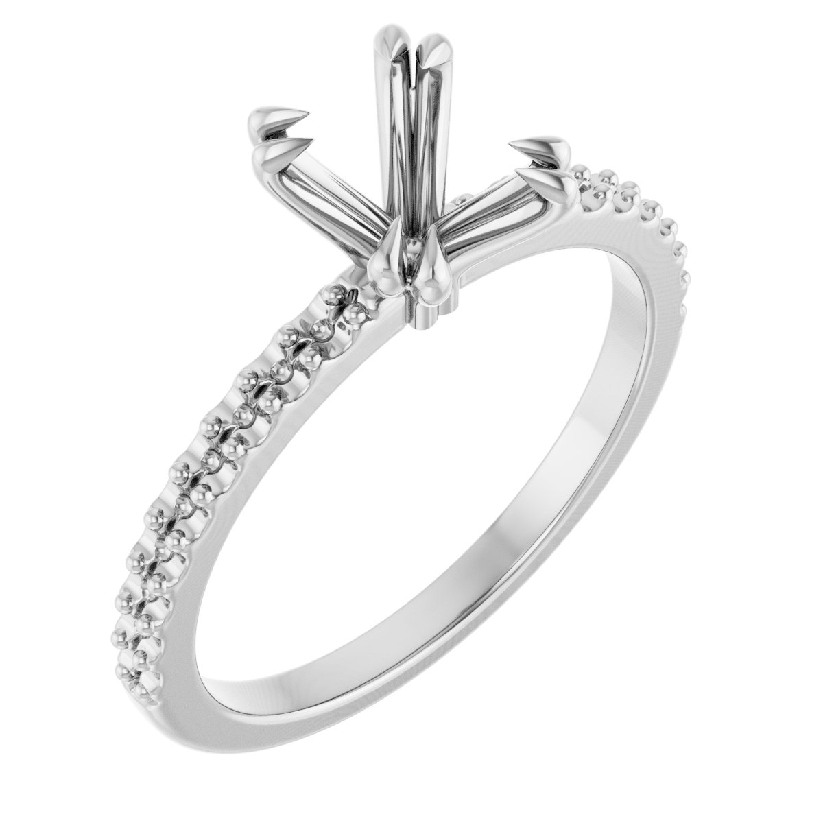 Double Claw-Prong Engagement Ring
