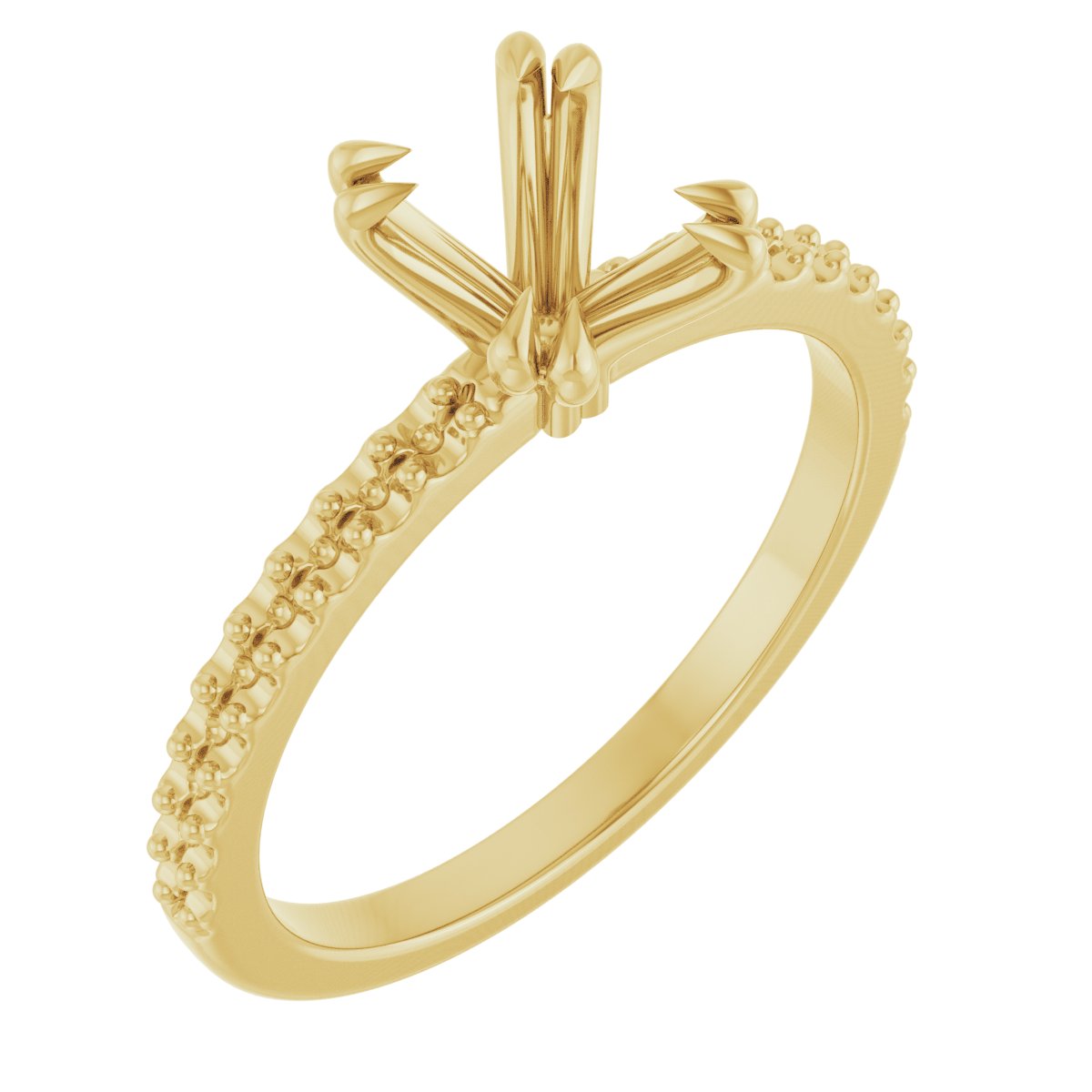 Double Claw-Prong Engagement Ring