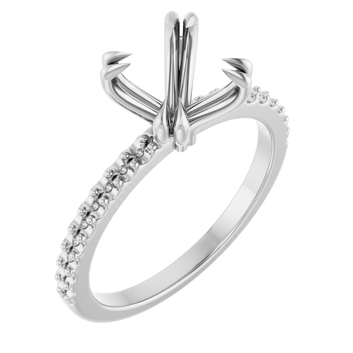 Double Claw-Prong Engagement Ring