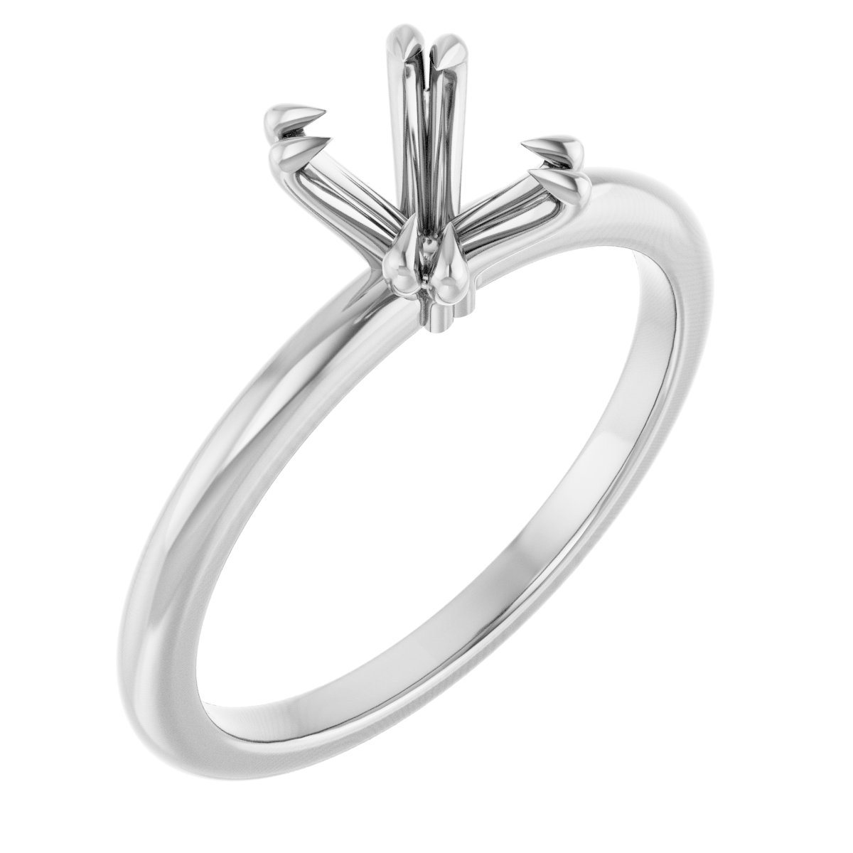 Double Claw-Prong Engagement Ring