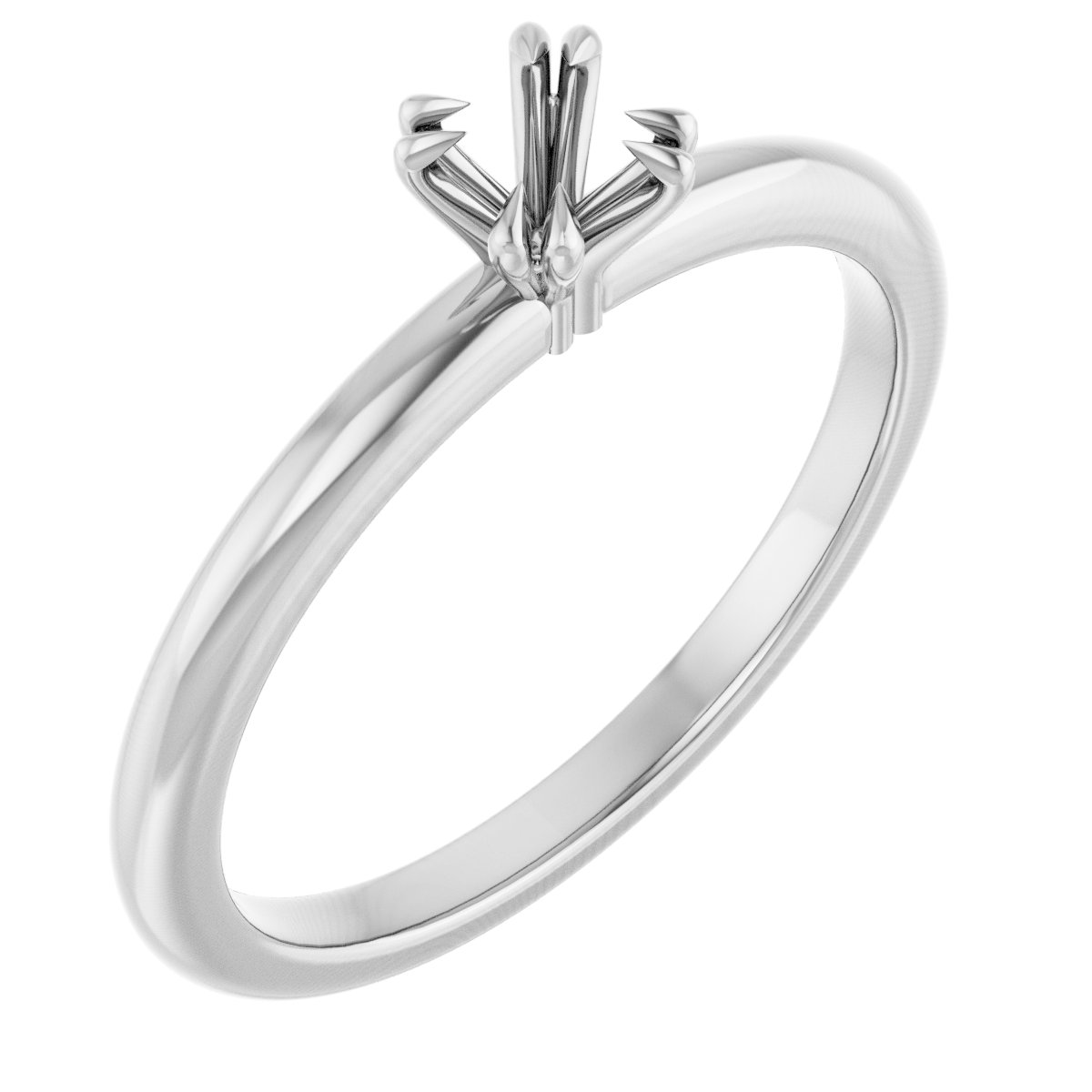 Double Claw-Prong Engagement Ring