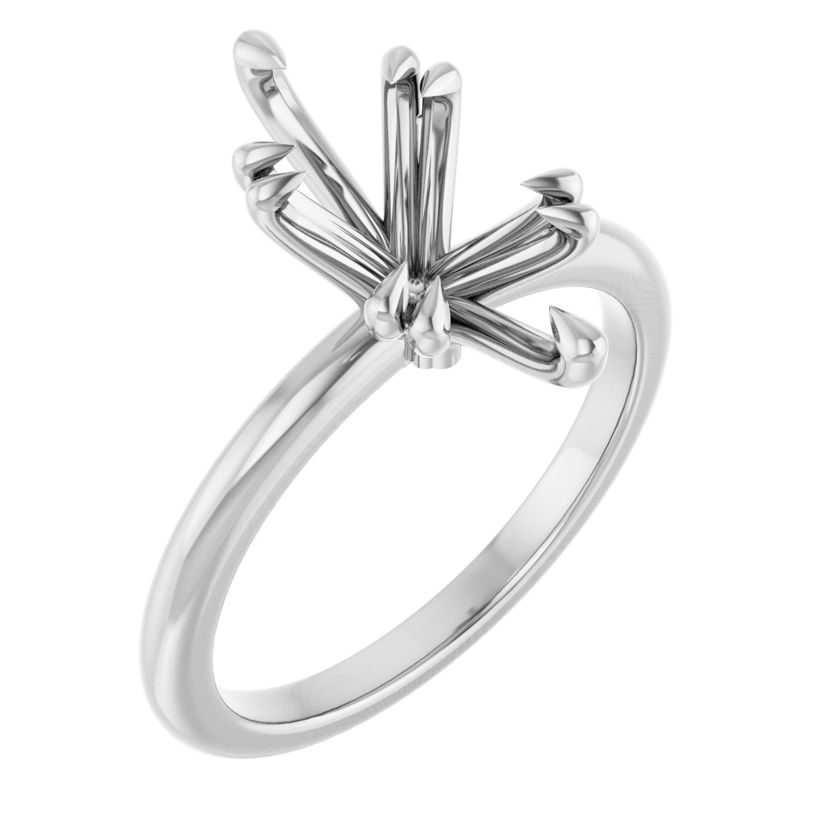 Double Claw-Prong Engagement Ring