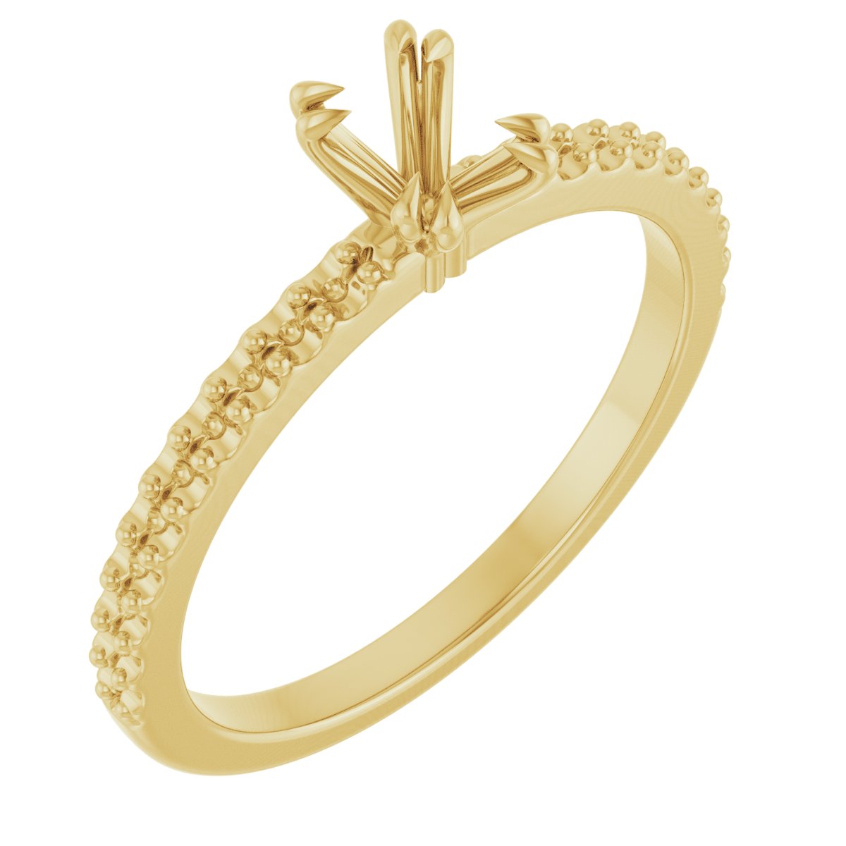 Double Claw-Prong Engagement Ring