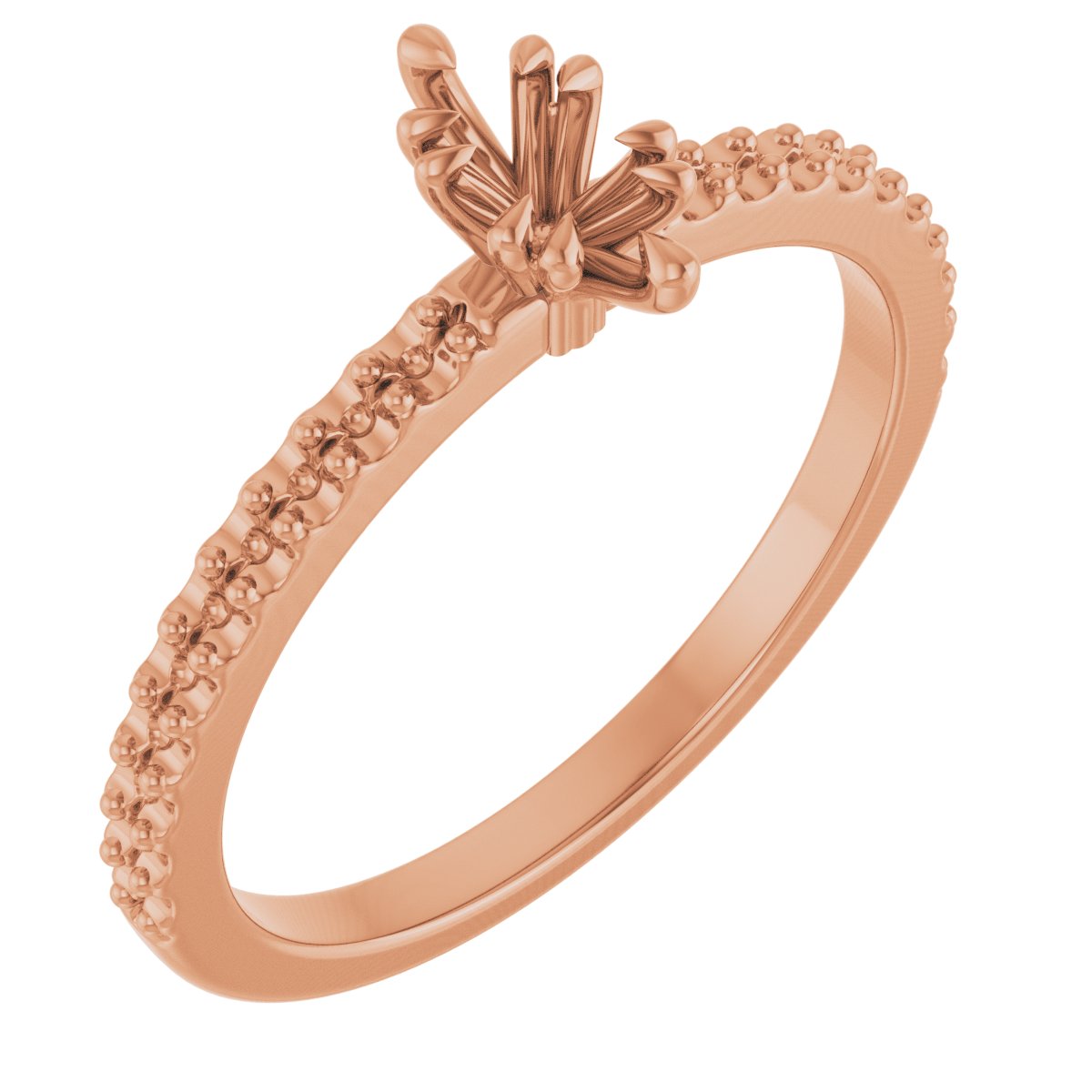 Double Claw-Prong Engagement Ring