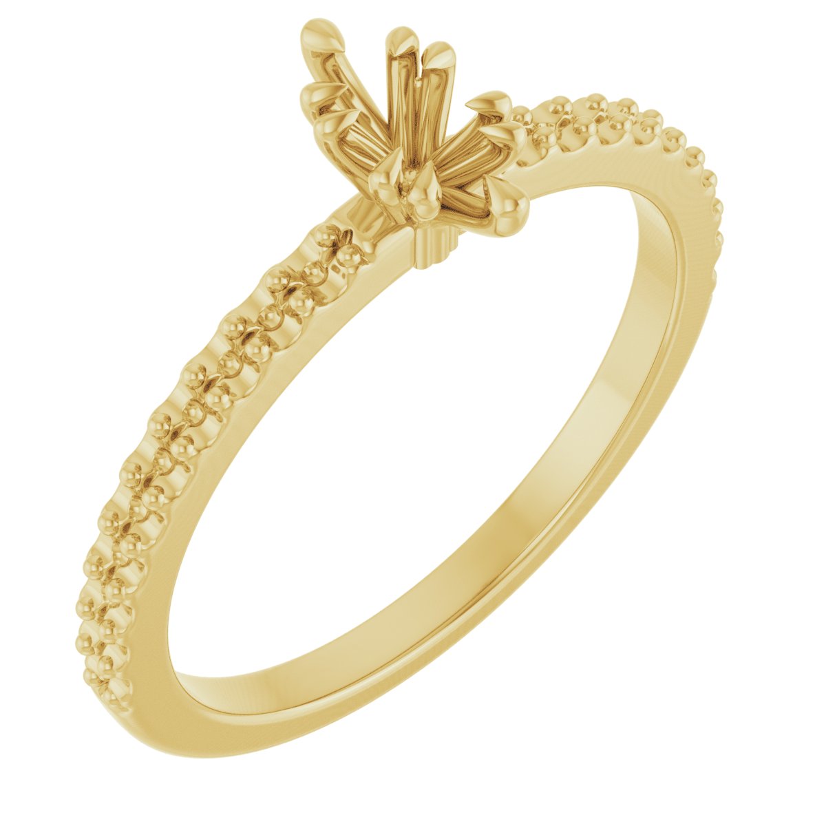 Double Claw-Prong Engagement Ring