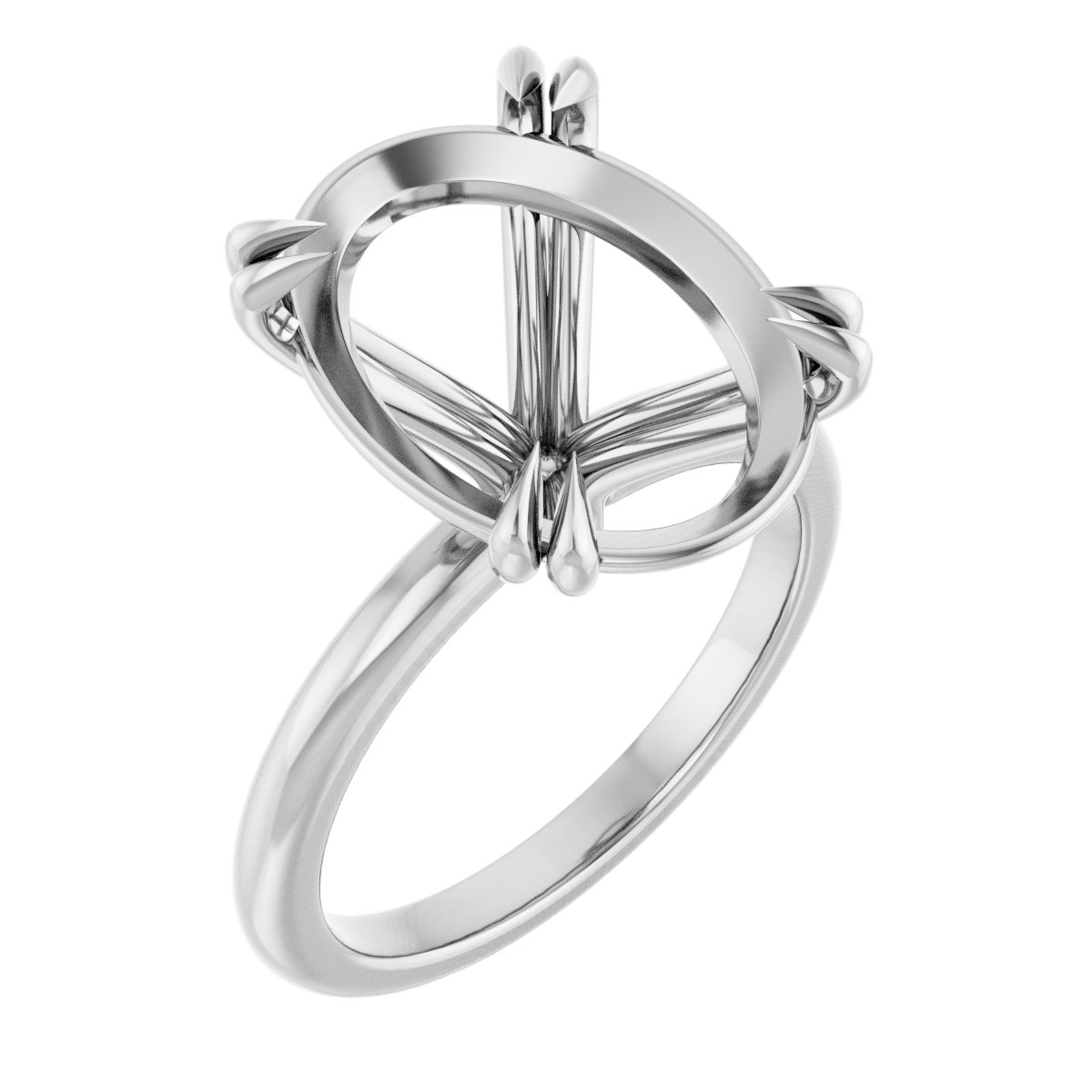 Double Claw-Prong Engagement Ring