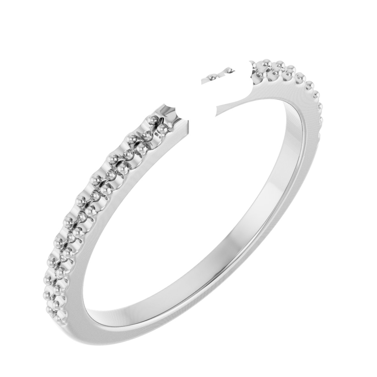 Double Claw-Prong Engagement Ring