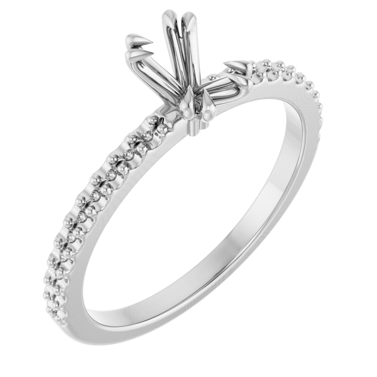 Double Claw-Prong Engagement Ring
