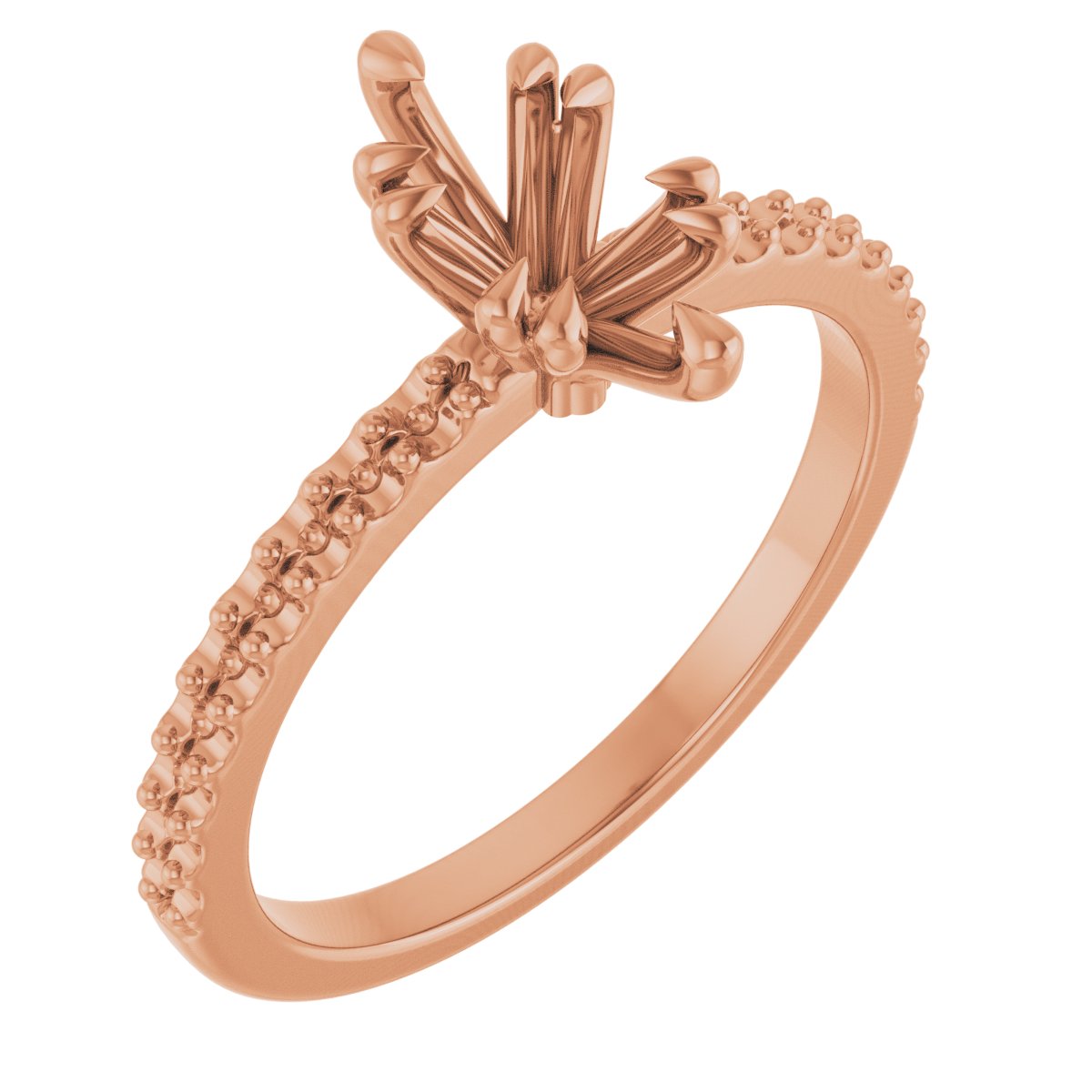 Double Claw-Prong Engagement Ring