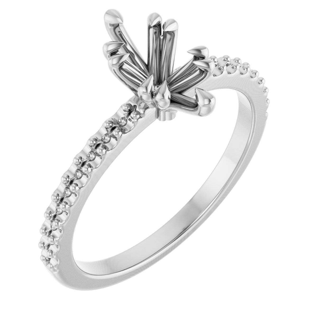 Double Claw-Prong Engagement Ring