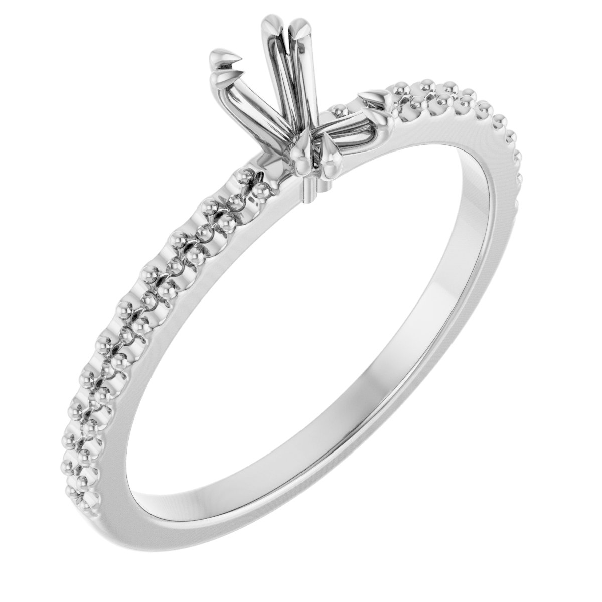 Double Claw-Prong Engagement Ring