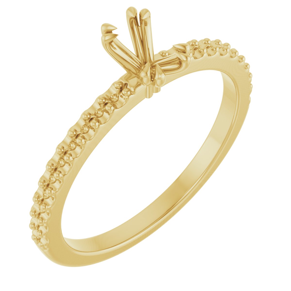 Double Claw-Prong Engagement Ring
