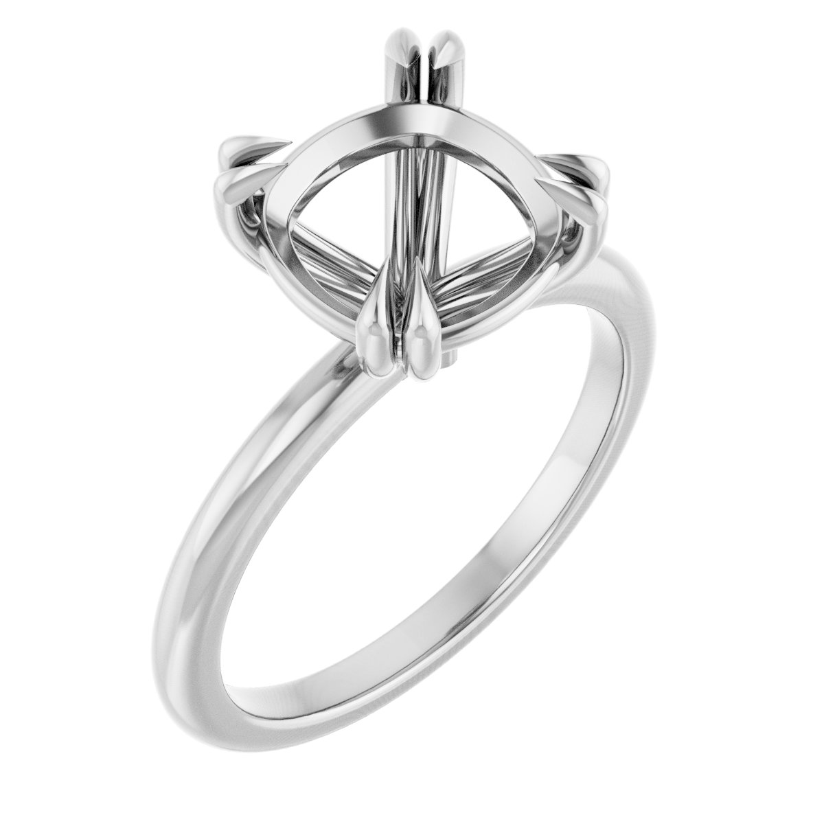 Double Claw-Prong Engagement Ring