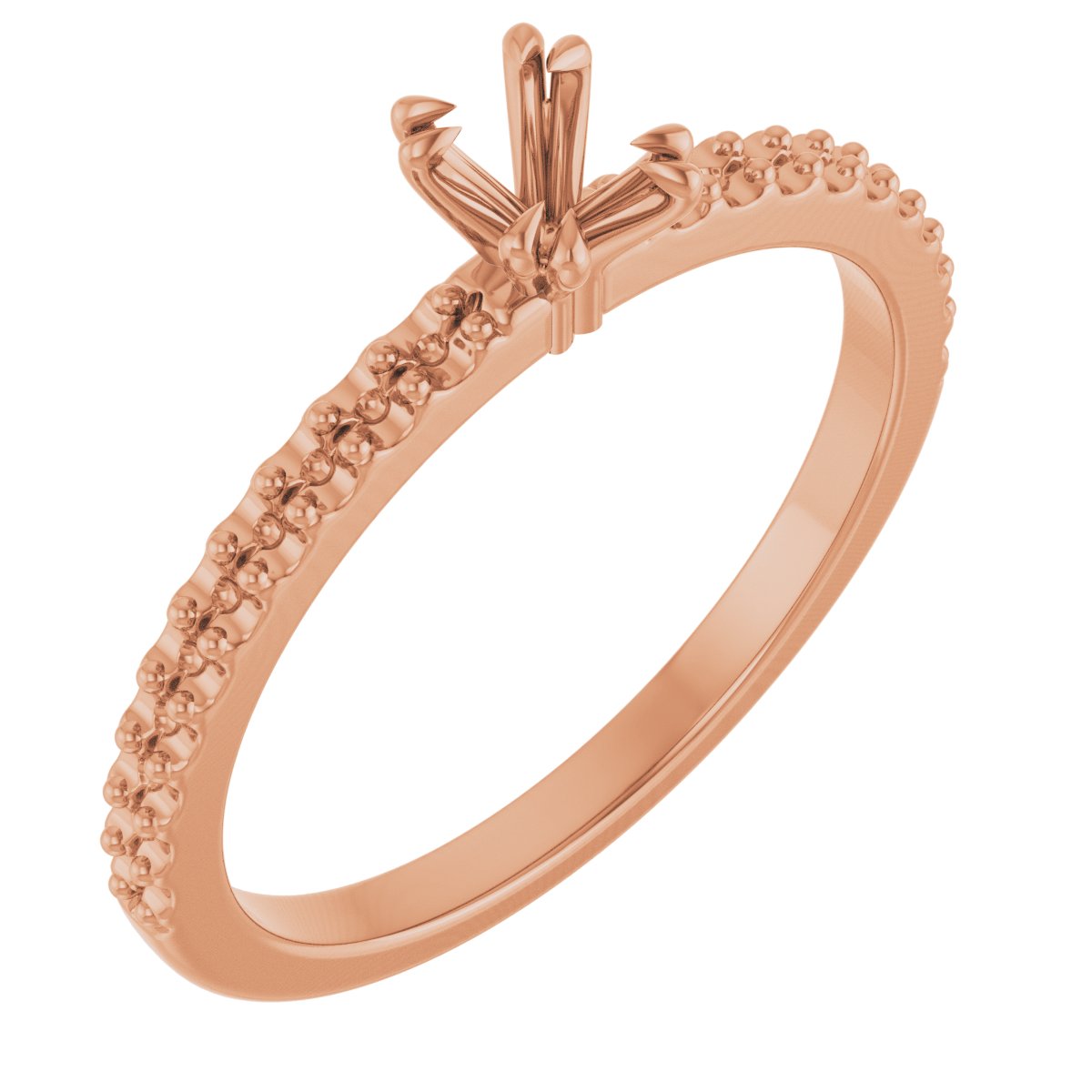Double Claw-Prong Engagement Ring