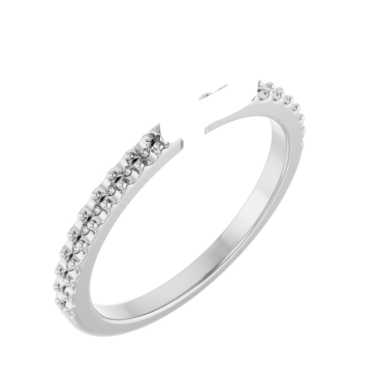 Double Claw-Prong Engagement Ring