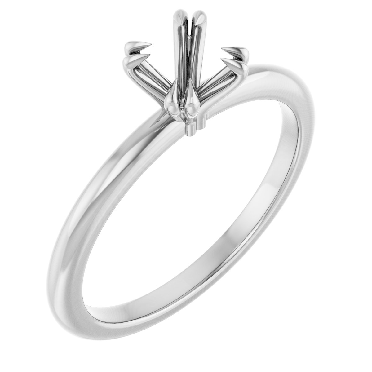 Double Claw-Prong Engagement Ring