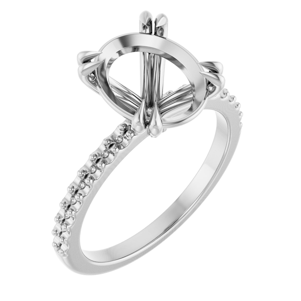 Double Claw-Prong Engagement Ring