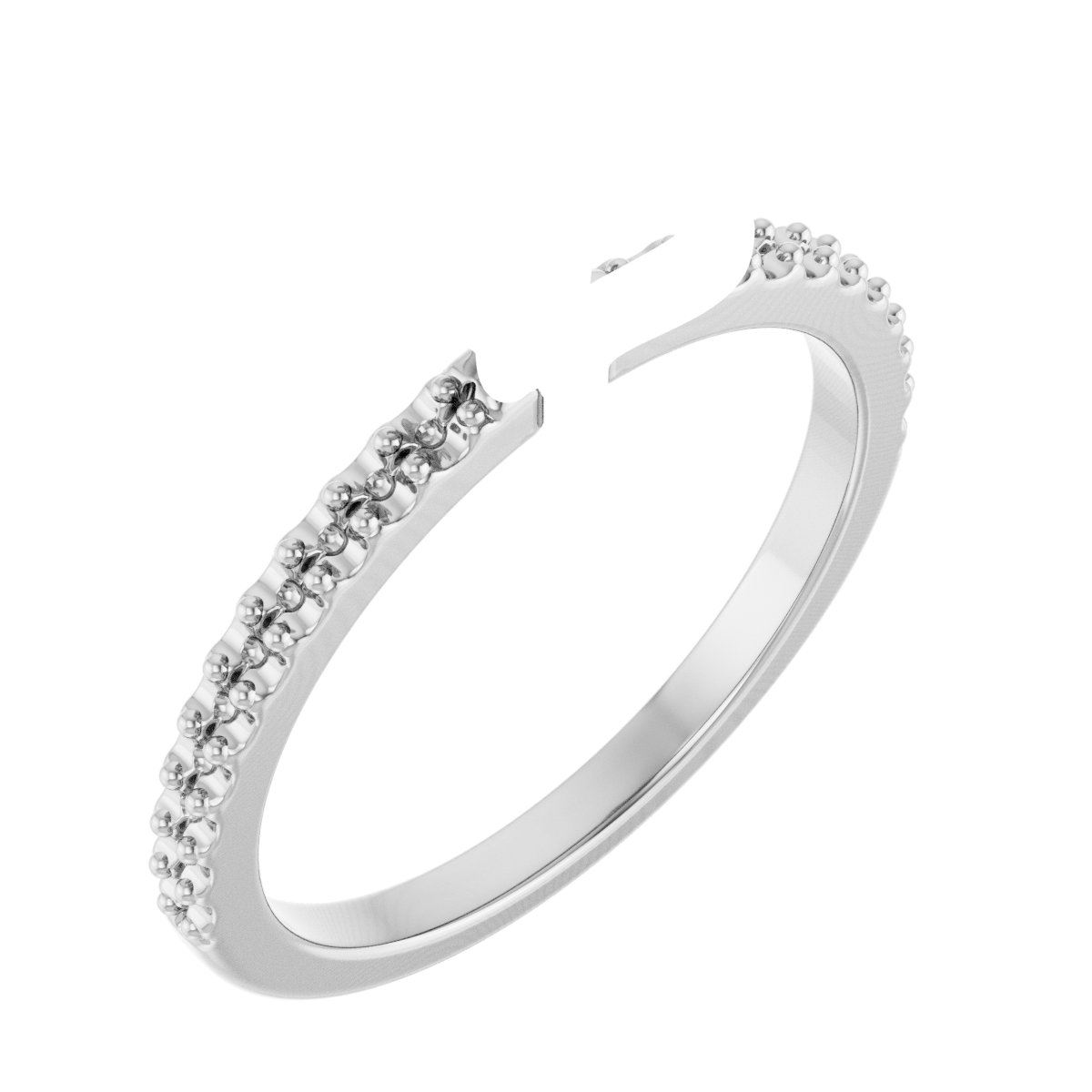 Double Claw-Prong Engagement Ring